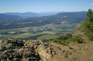 View from high point looking Northwest over North Okanagan Valley, Enderby Cliffs 2010-08.
